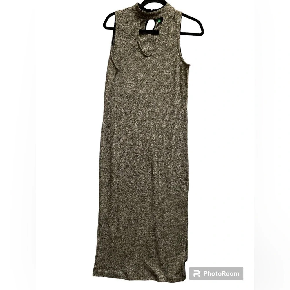 United Colors of Benetton choker holiday maxi slit dress Sz M